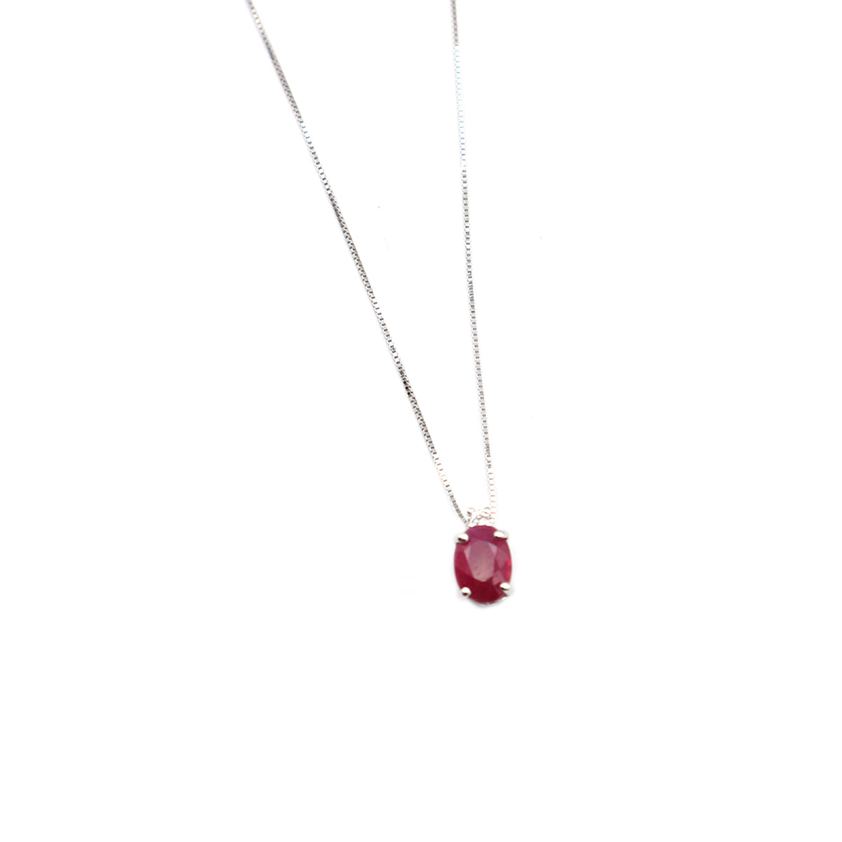 306 gold necklace with ruby.