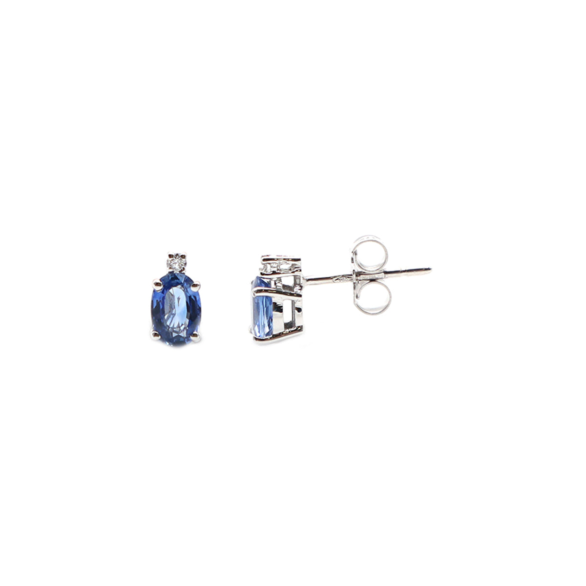 306 gold earrings with sapphire.