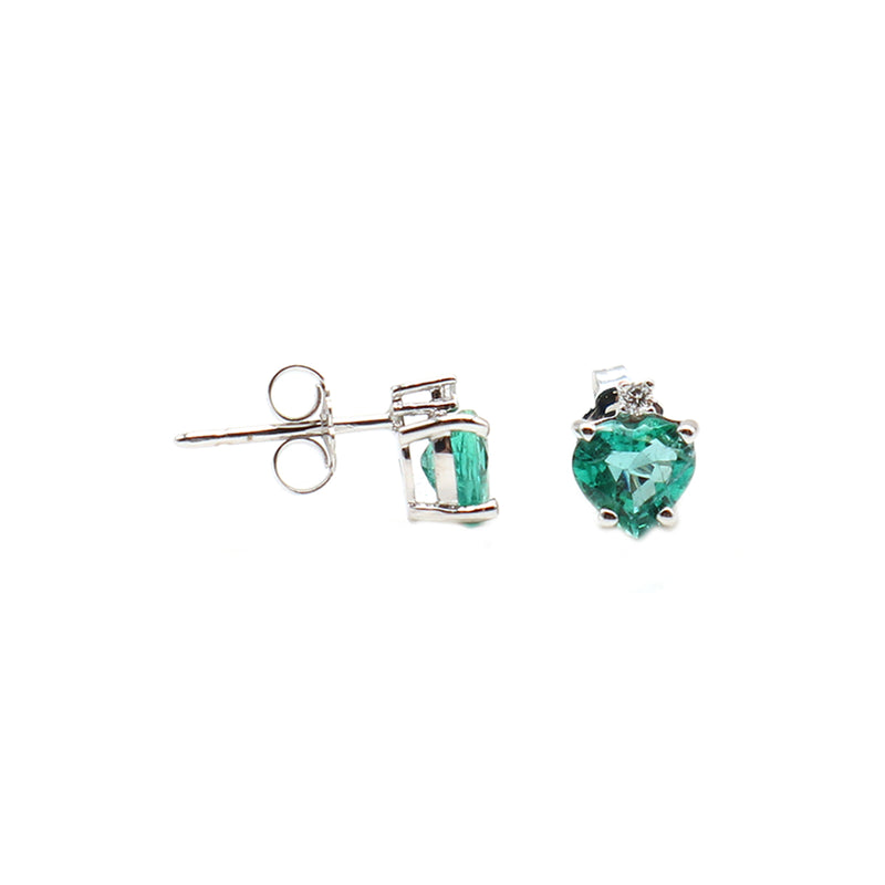306 gold earrings with emerald.