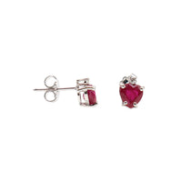 306 gold earrings with ruby.
