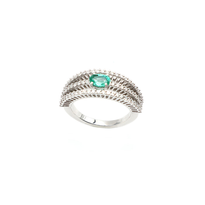 305 gold ring with emerald.