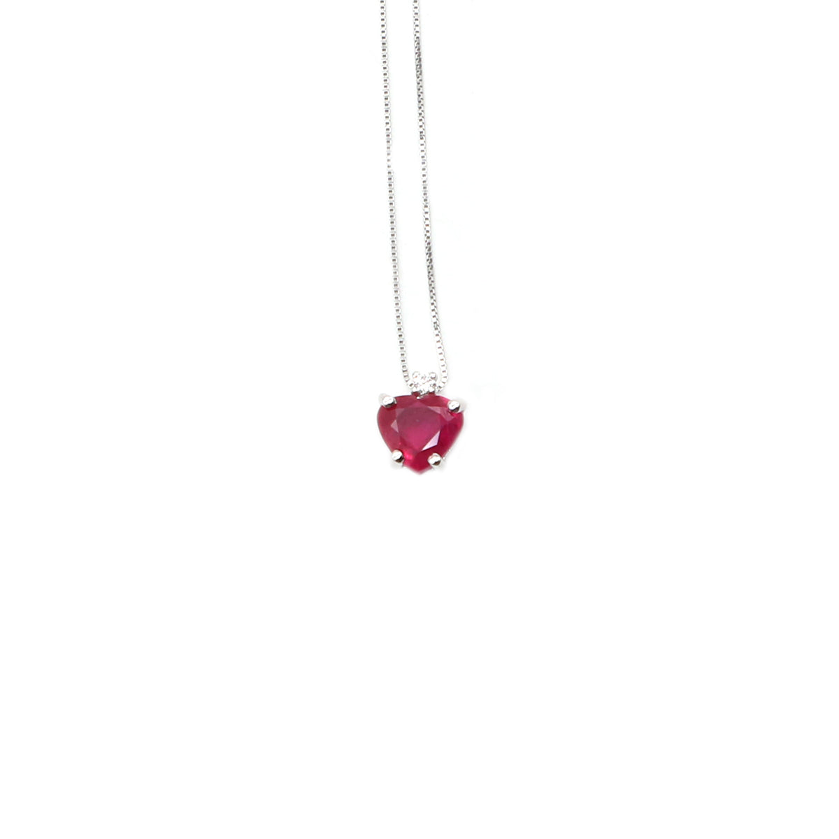 306 gold necklace with ruby.