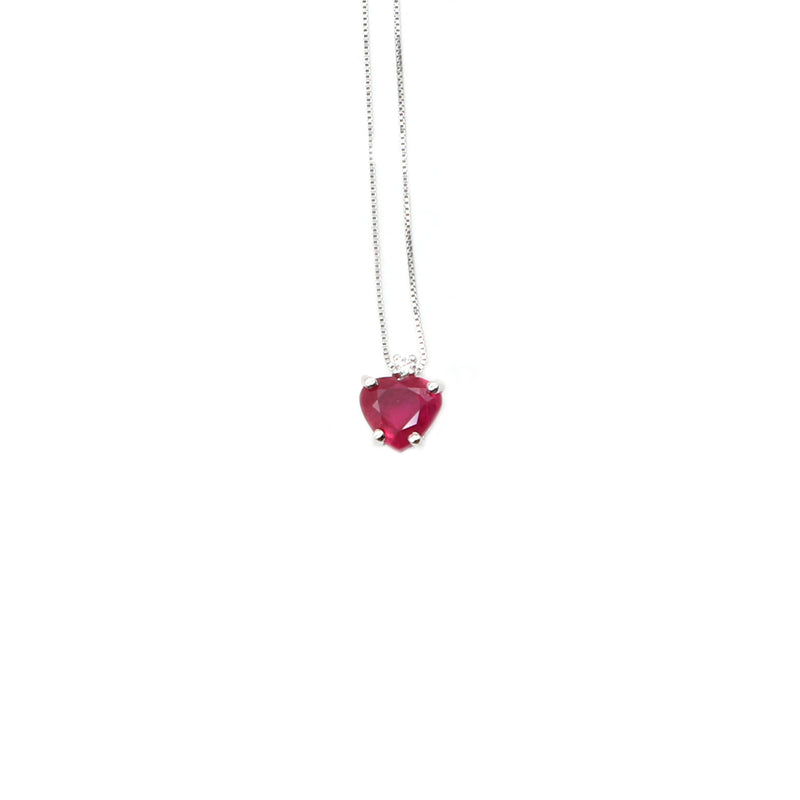 306 gold necklace with ruby.