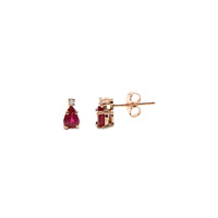 306 gold earrings with ruby.