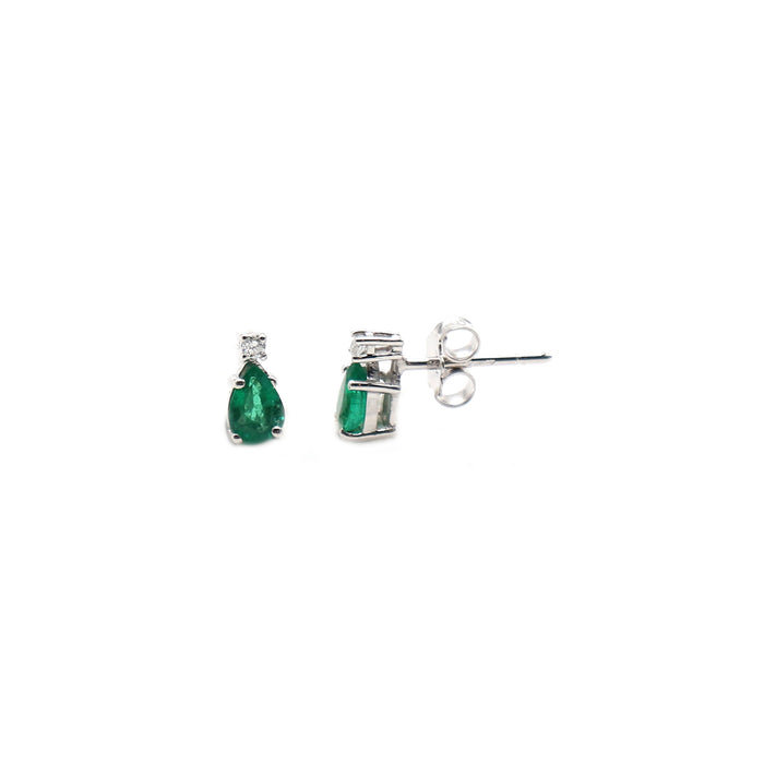 306 gold earrings with emerald.