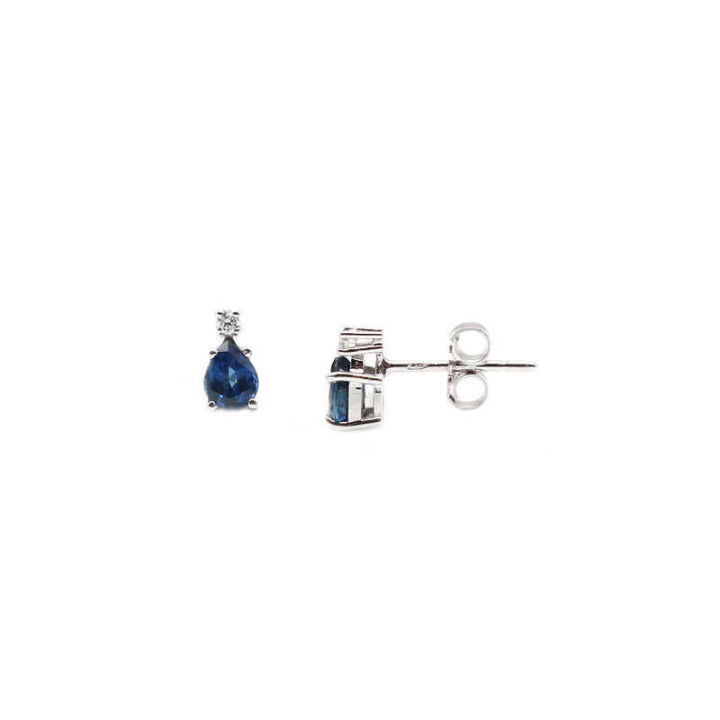 306 gold earrings with sapphire.